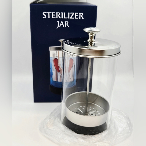 21oz Sterilization Jar Removable Straining Tray for nail and barber tools - Picture 1 of 6